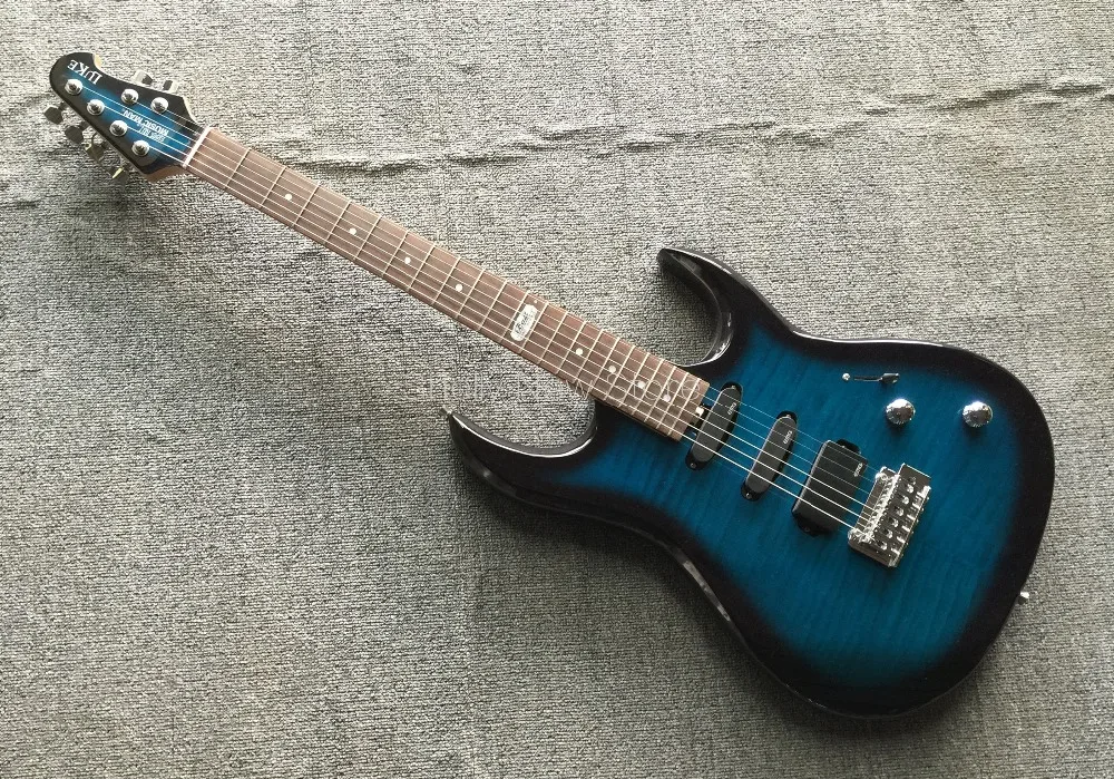 Shelly магазин Фабрика Пользовательские синий musicman Luke 3 звукосниматели Блокировка тюнер 9 В батарея электрогитара Музыкальные инструменты магазин