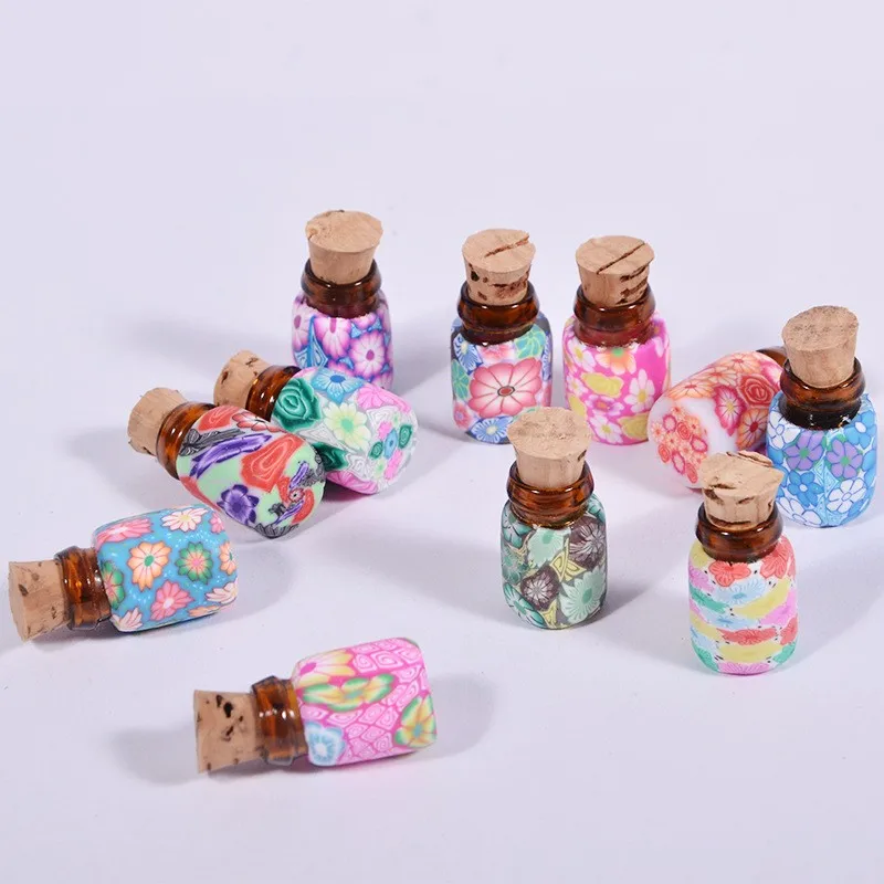 

Wholesale Necklace Bracelet Pendant Jewelry Accessories Polymer Clay All-inclusive 0.5ML Glass Bottle 100PCS/LOT