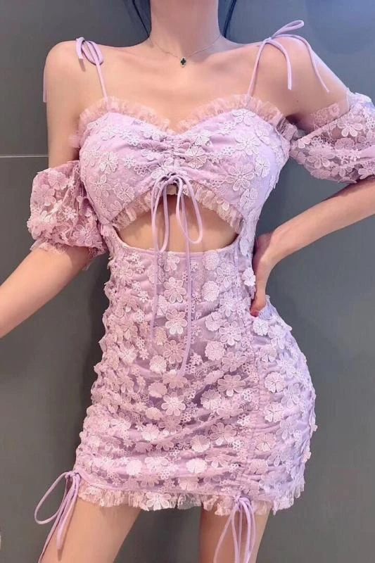 EASYSMALL For love lemons женское платье модное сексуальное с открытой спиной высококачественное фиолетовое Цветочное платье с вышивкой вечерние платья с высокой талией