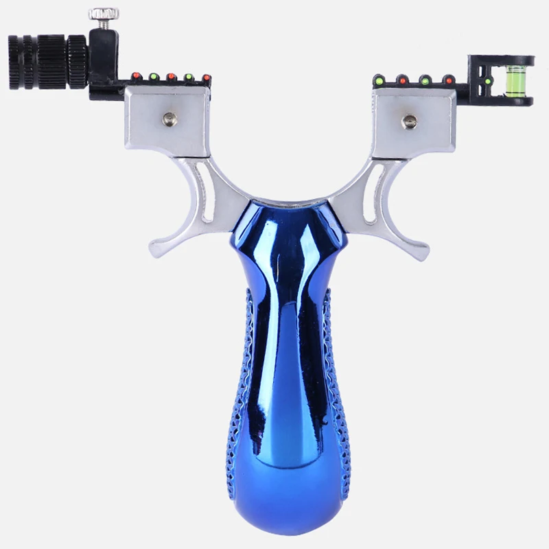 

New Powerful Slingshot Alloy Catapult with Laser Light Sight Level Hunting Outdoor Shooting with Flat Rubber Band