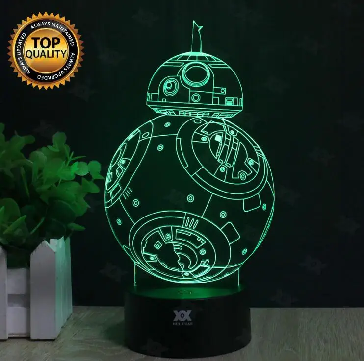 Звезда смерти 3D лампа Звездные войны BB-8 светильник светодиодный Новинка ночные огни USB свет светящийся ребенка подарок Хуэй Юань бренд - Испускаемый цвет: A10