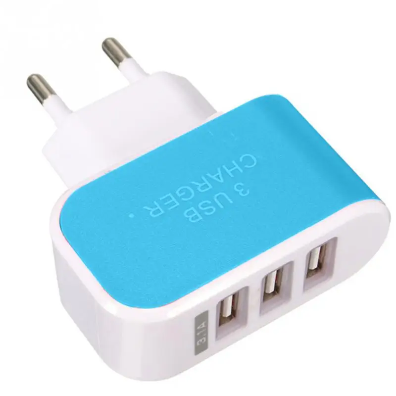 3.1A тройной USB порт стены дома путешествия зарядное устройство адаптер для samsung S6 для iphone 5s 6s сотовых телефонов ЕС/США Plug