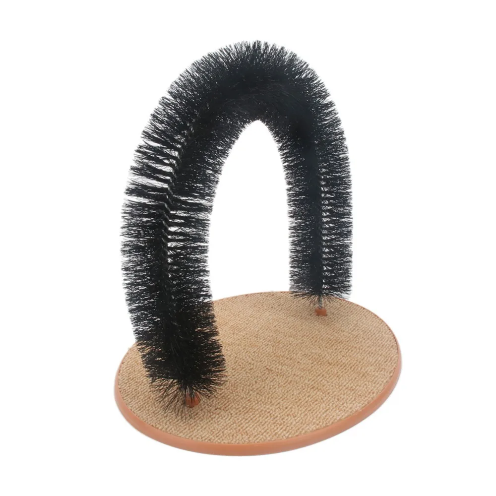 Arch Shape Cat Toy Self-Groomer and Massage Plastic Bristles Brush Hair Deshedding Catnip jouet chat | Дом и сад