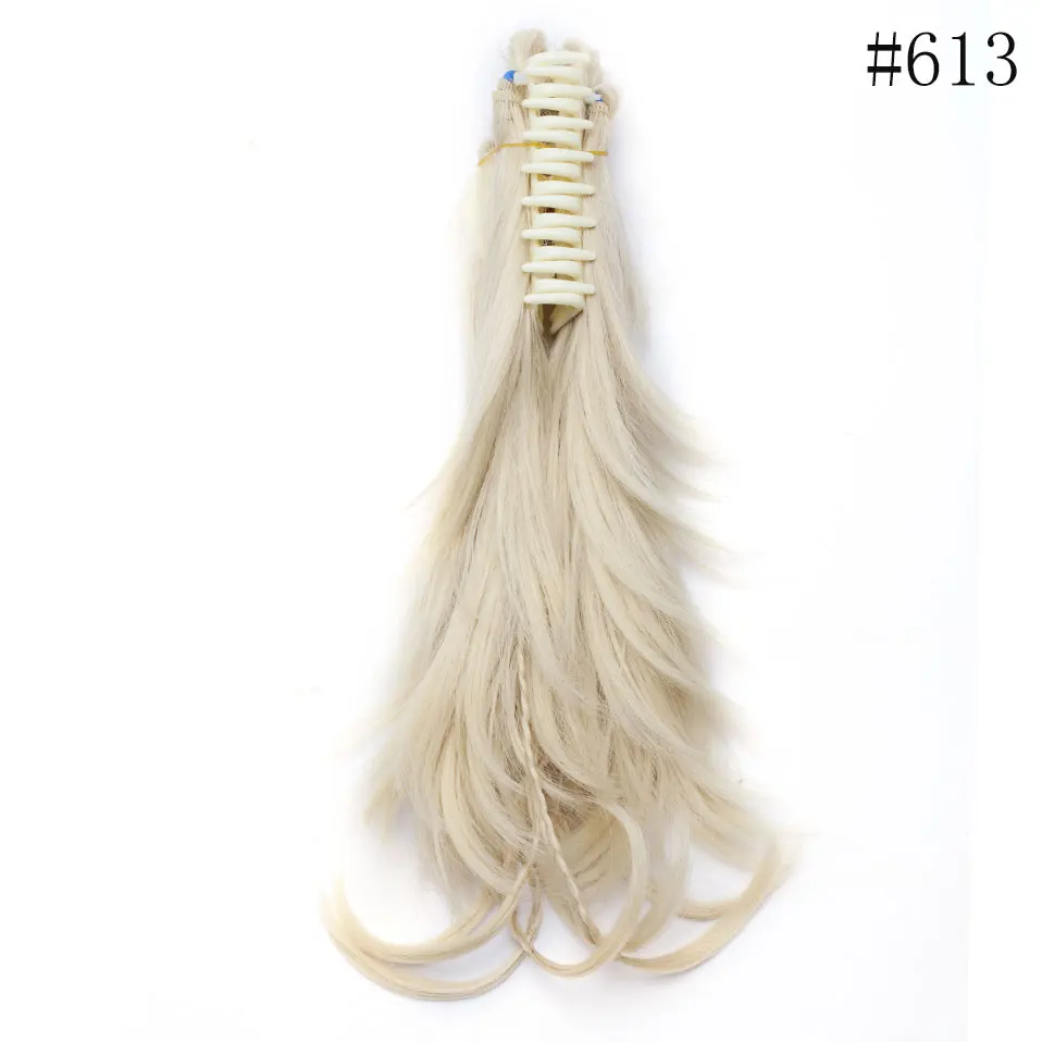 bleach blonde SNOILITE, 12 дюймов, синтетические, сделай сам, волосы, черные, коричневые, косички, коготь на конском хвосте, на заколках, волосы для наращивания, конский хвост, шиньоны - Цвет: bleach blonde