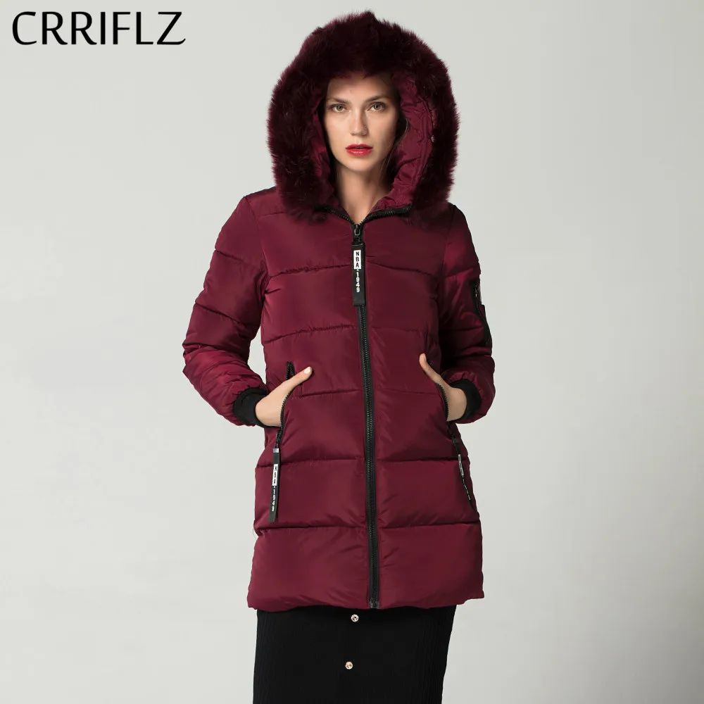 CRRIFLZ новинка 2019 Зимняя коллекция теплое пальто с капюшоном зимняя куртка для
