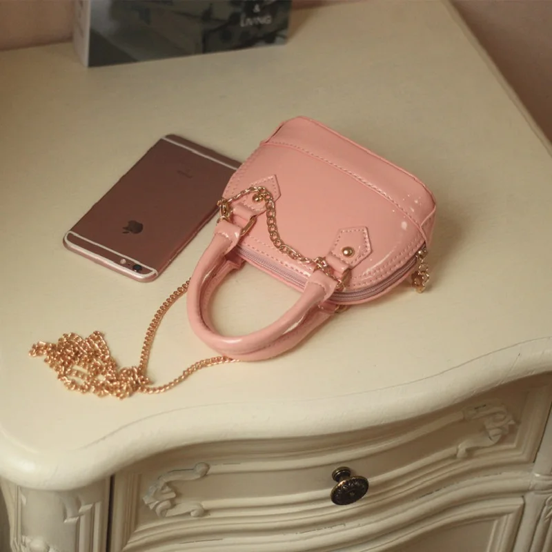 Детские сумки принцессы из искусственной кожи модные через плечо с цепочкой