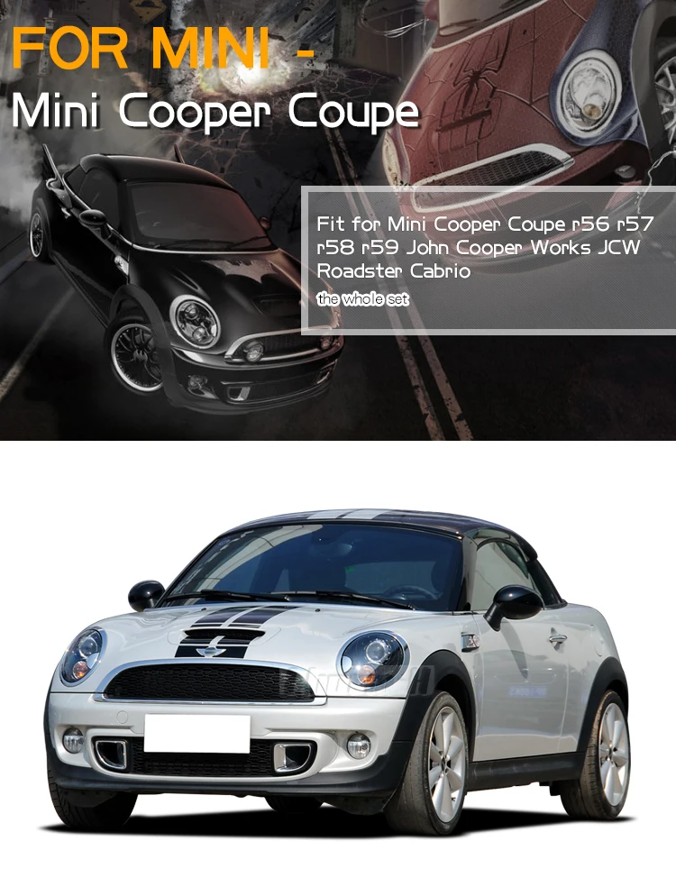 Автомобильный капот на крышу, задние полосы, наклейка на тело для Mini Cooper Coupe r56 r57 r58 r59 John Cooper Works JCW Roadster Cabrio