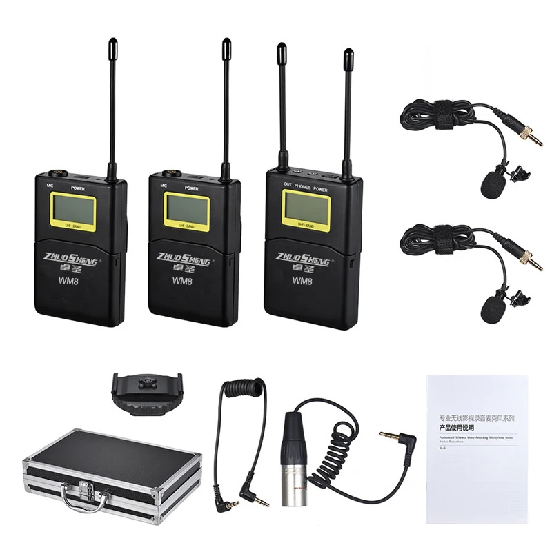 ZhuoSheng WM8 uhf беспроводная видеокамера камера микрофон система | Электроника