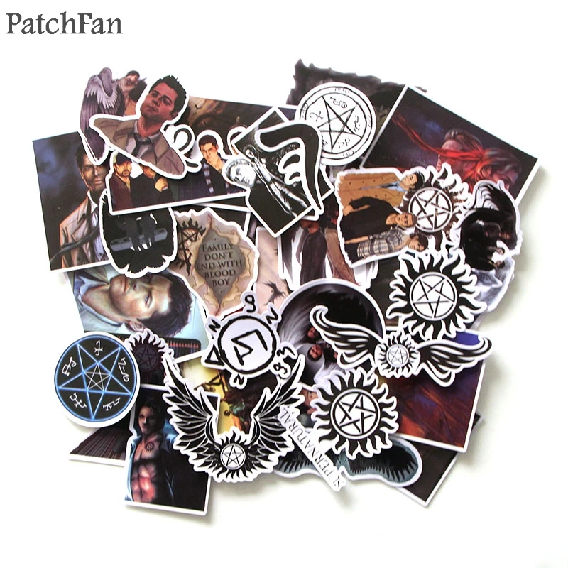Patchfan 37 шт. Сверхъестественное SPN руны детские игрушки Стикеры для DIY Скрапбукинг альбом ноутбук телефон тетрадь наклейка стикеры A1771