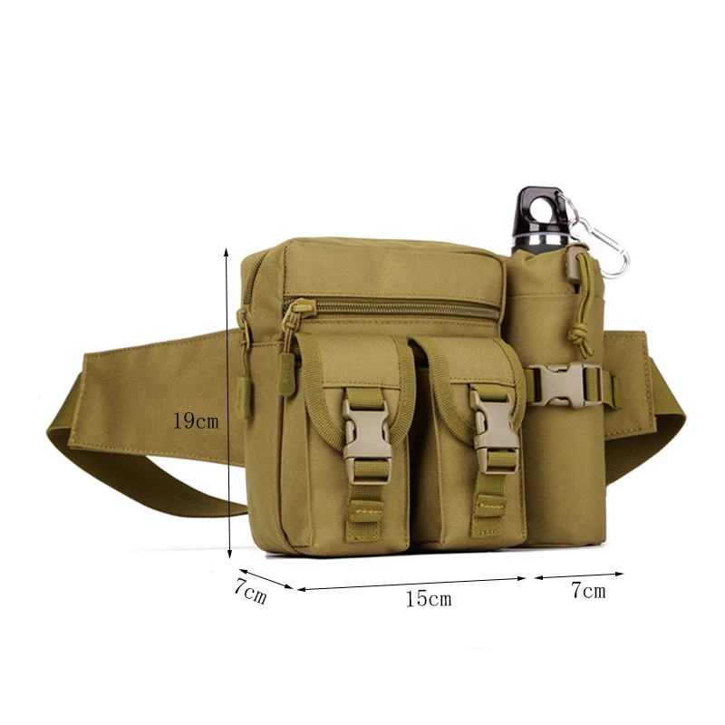 Мужская тактическая сумка на плечо водонепроницаемая военная для бутылки с