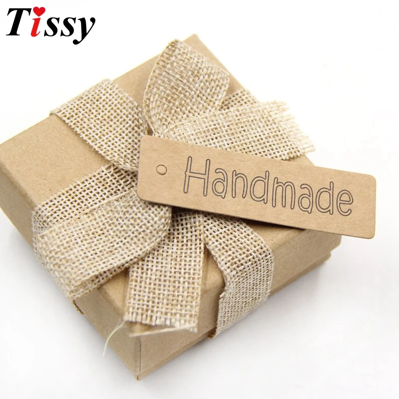 100 шт благодарим вас/Handmad бумажные бирки + 10 метров веревка сделай сам Ремесло
