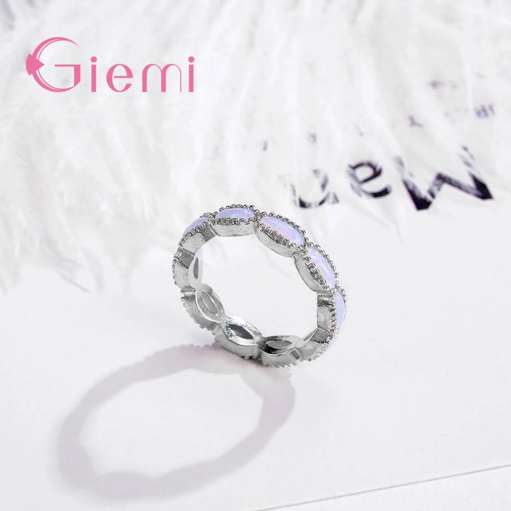 Лидер продаж Большие акции новое модное кольцо с опалом женское из серебра