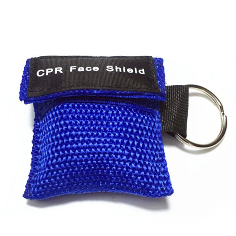 Опциональная цветная маска реаниматора CPR, брелок для первой помощи, маска для экстренной помощи, инструменты для ухода за здоровьем
