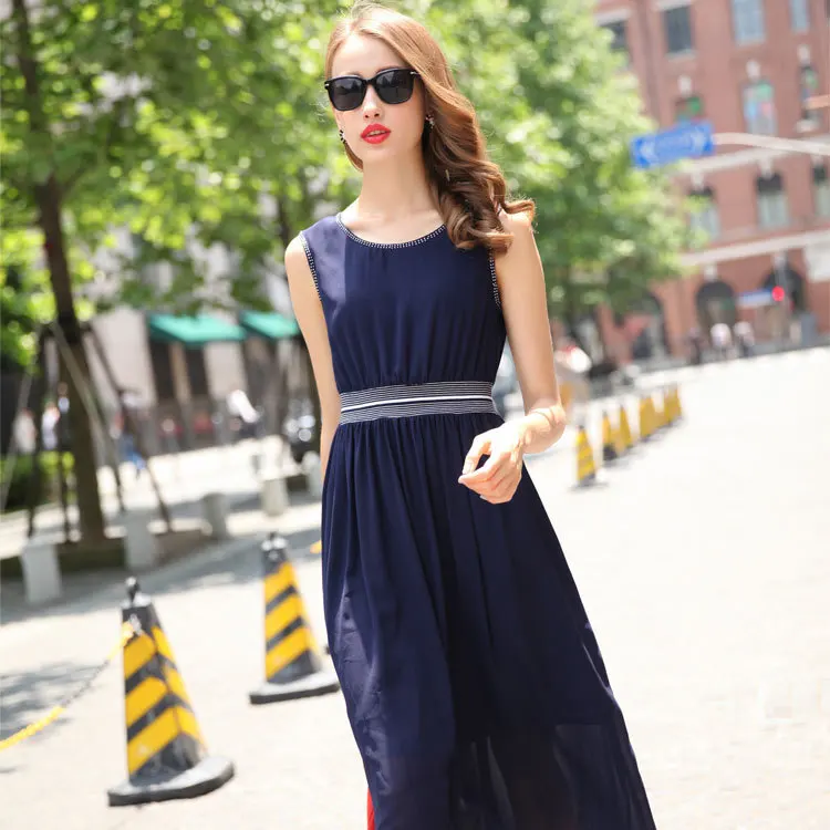 Vestido De Festa Sale Sexy &amp Club Dresses 2015 European New Lace Major Suit High-grade Sleeveless Vest Chiffon Dress Rib Female | Женская