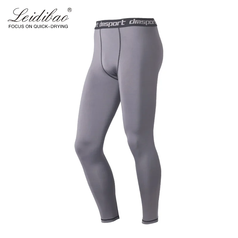 Штаны для бега мужские высокие эластичные колготки со средней Талией Спортивные