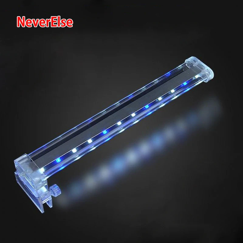 

Bright Aquarium LED Lighting Lamp Fish Tank Clip Light Crystal 4/6/8/10W Blue+White Plant Grow Photosynthesis Light Decoration