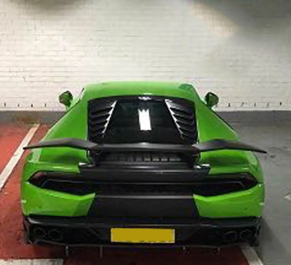 D стиль спойлер заднего крыла из углеродного волокна для Lamborghini Huracan LP580 LP610 Coupe 2