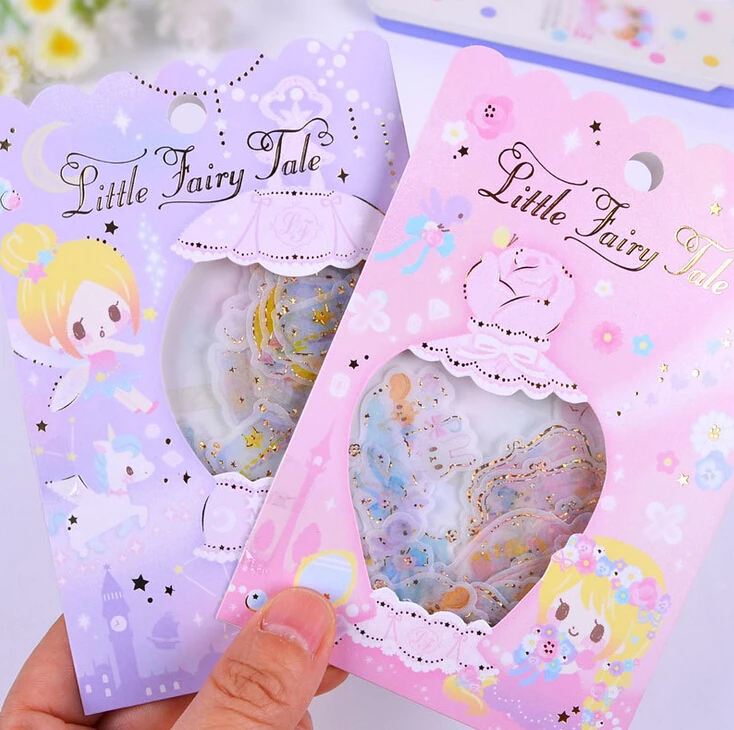 36 шт./упак. Мило Маленькая Фея Bronzing Наклейки Дневник Этикетки Пакет Декоративные