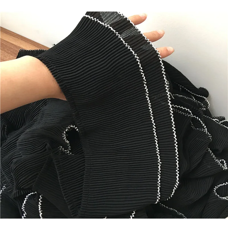 2017 качественная кружевная плиссированная юбка с оборками в виде грибка шириной 5