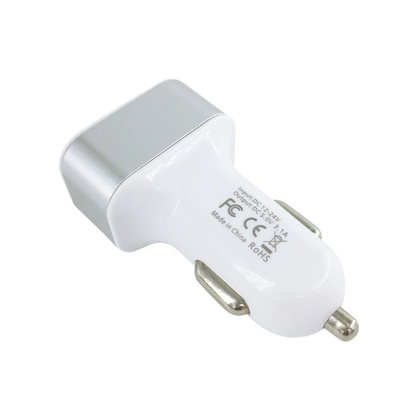QIACHIP 2-Порты и разъёмы USB Выход автомобильное зарядное устройство со светодиодом