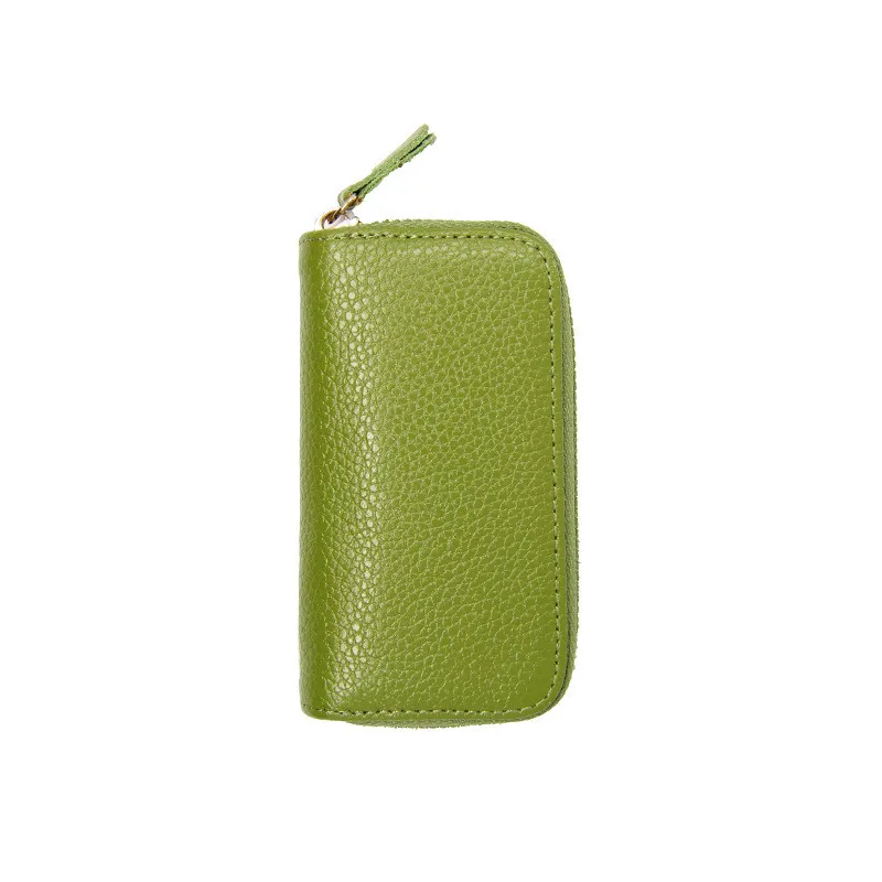 green Модный кошелек для ключей из искусственной кожи, держатель для карт, бизнес органайзер для ключницы, чехол для ключей, кошельки для мужчин и женщин, карман для ключей от машины - Цвет: green