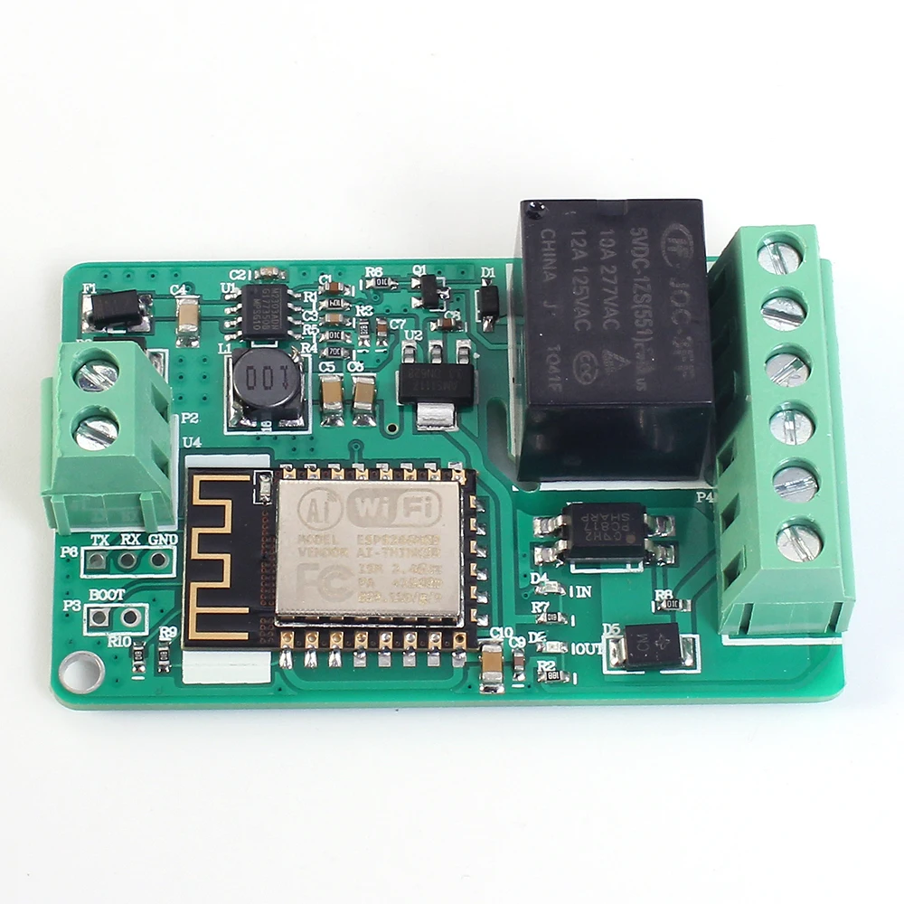 Релейный модуль ESP8266 сетевое реле Wi Fi вход постоянного тока 7 В ~ 30 плата