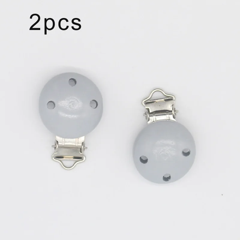 grey 2pcs XCQGH Соска-пустышка для маленьких деревянный Прорезыватель для зубов аксессуары DIY инструмент для бисера ниппель для клипа застежками для застежками держатель 2/5 шт - Цвет: grey 2pcs