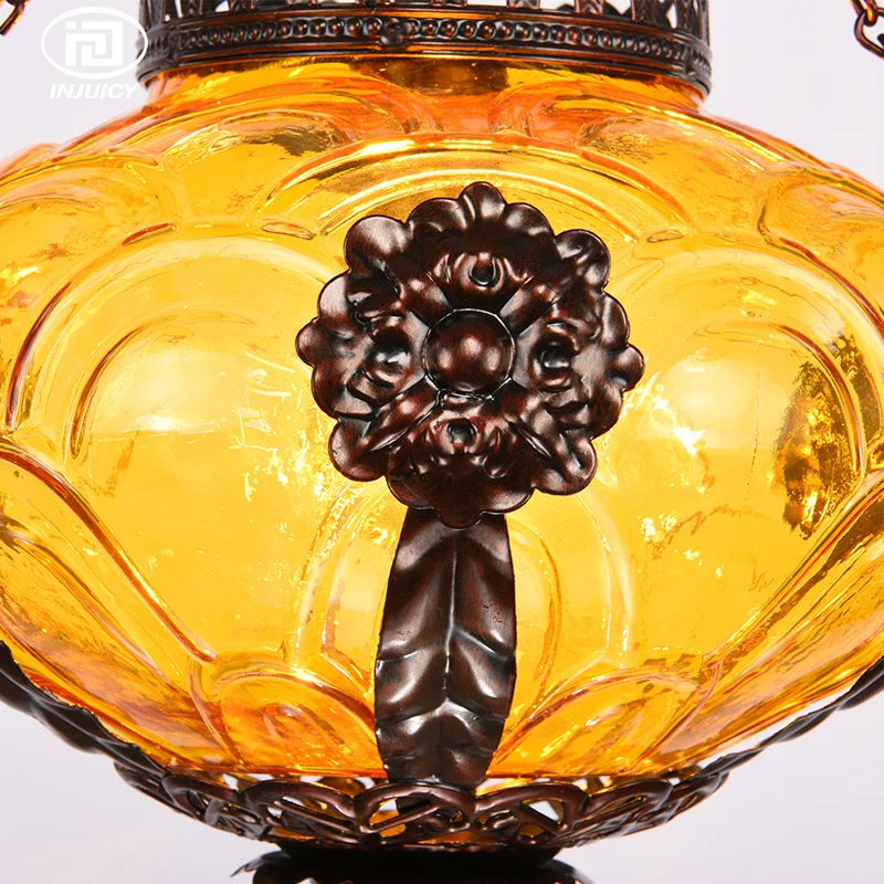 Юго-Восточная Азия Винтаж светодиодный подвесной светильник кофе ретро