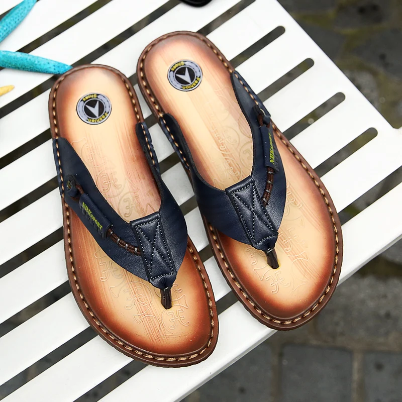 2017 Новое Прибытие Летом Прохладно Мужчин Шлепанцы Британский Стиль Пляжные