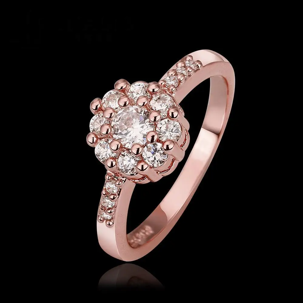 Свадебная мода Ювелирные Изделия Штампованные 18 К Золотые Кольца Для Женщин