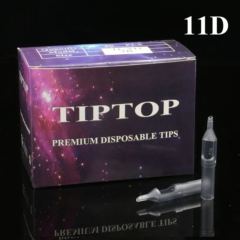 100 шт. одноразовые Типсы для тату-машинки 11 ДТ | Красота и здоровье