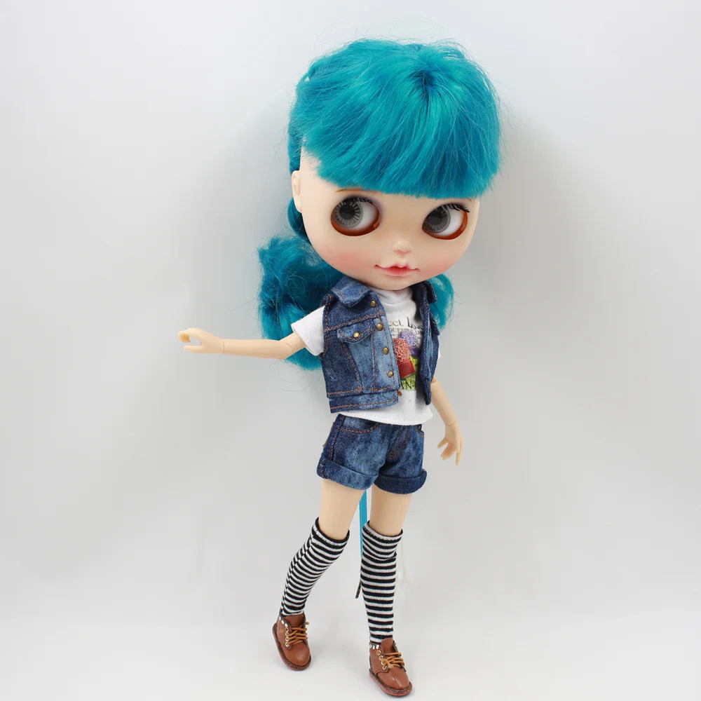 Комплект одежды для Blyth doll джинсовая куртка футболка носки и джинсовые штаны