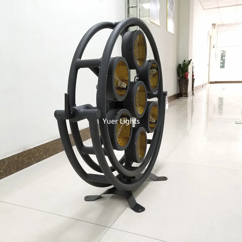 

4Pcs/Lot Hexagon / Round 7x300W Retro Flash Light Color Temperature 2900K bar dmx Sound Control DJ Disco Stage Effect Light