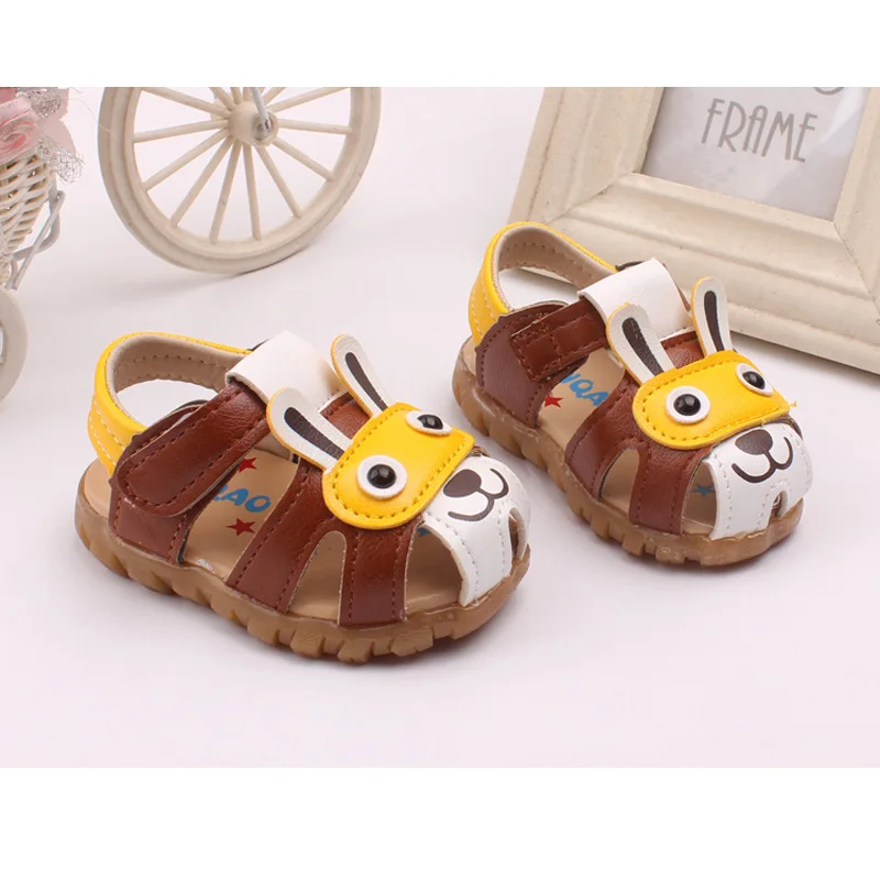 Kinder Sandalen Jongen животного для маленьких мальчиков летняя обувь тех кто только