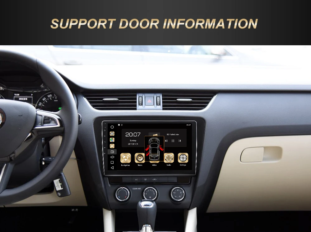 Мультимедийный плеер для SKODA OCTAVIA автомобильный Android головное устройство радио ГЛОНАСС gps навигация карта камера DVR