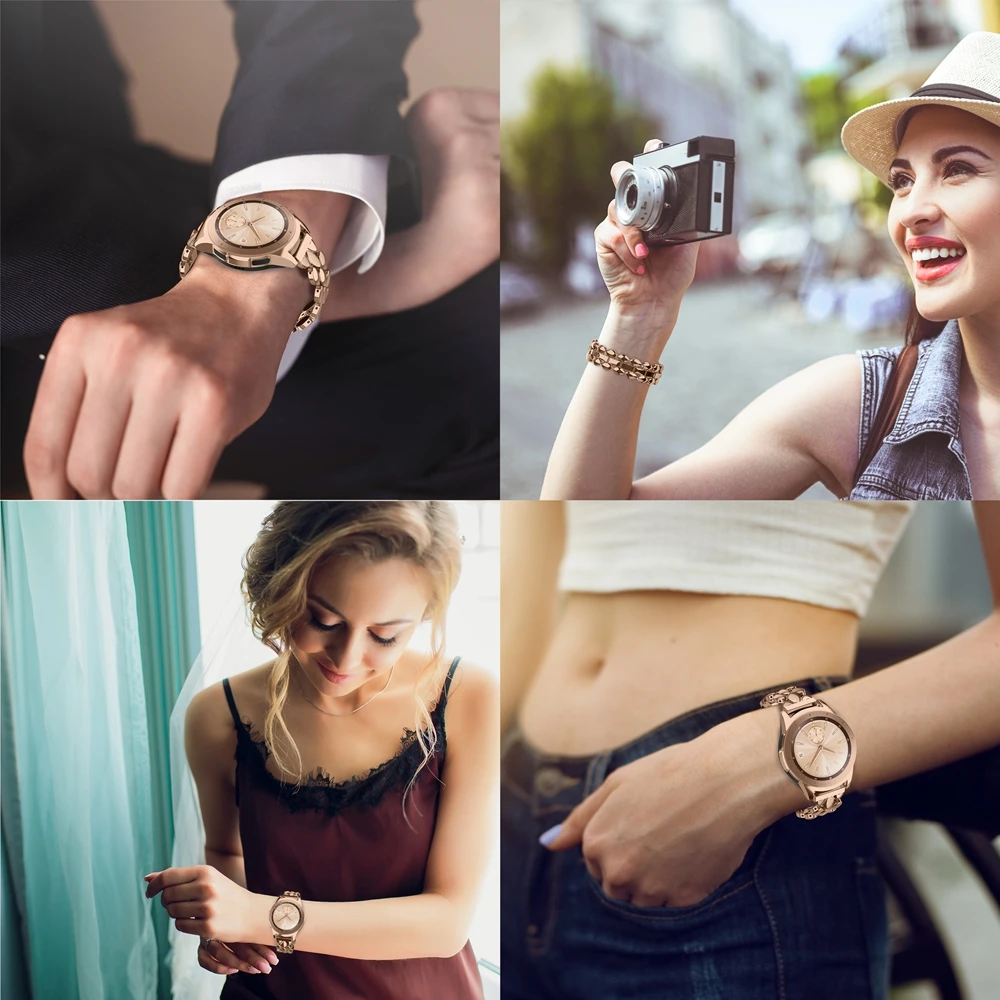 Металлический ремешок из нержавеющей стали для samsung Galaxy Watch 20 мм gear S3 Frontier/Galaxy Active