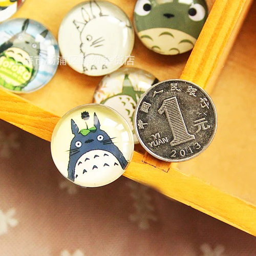 (15 штук в партии) Тоторо мультфильм Творческий Кристалл Стекло 25 мм магнит на