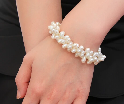 Браслет из пресноводного жемчуга ZCD 417 + 4 5 мм Sweet era|freshwater pearl bracelet|pearl braceletbracelet bracelet