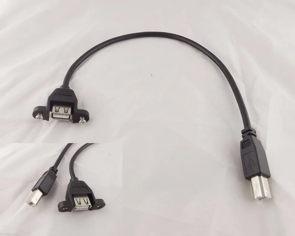 

50 шт., Удлинительный кабель с разъемом USB 2,0 A «мама» для панельного крепления к USB B «папа», 30 см/50 см/1 м