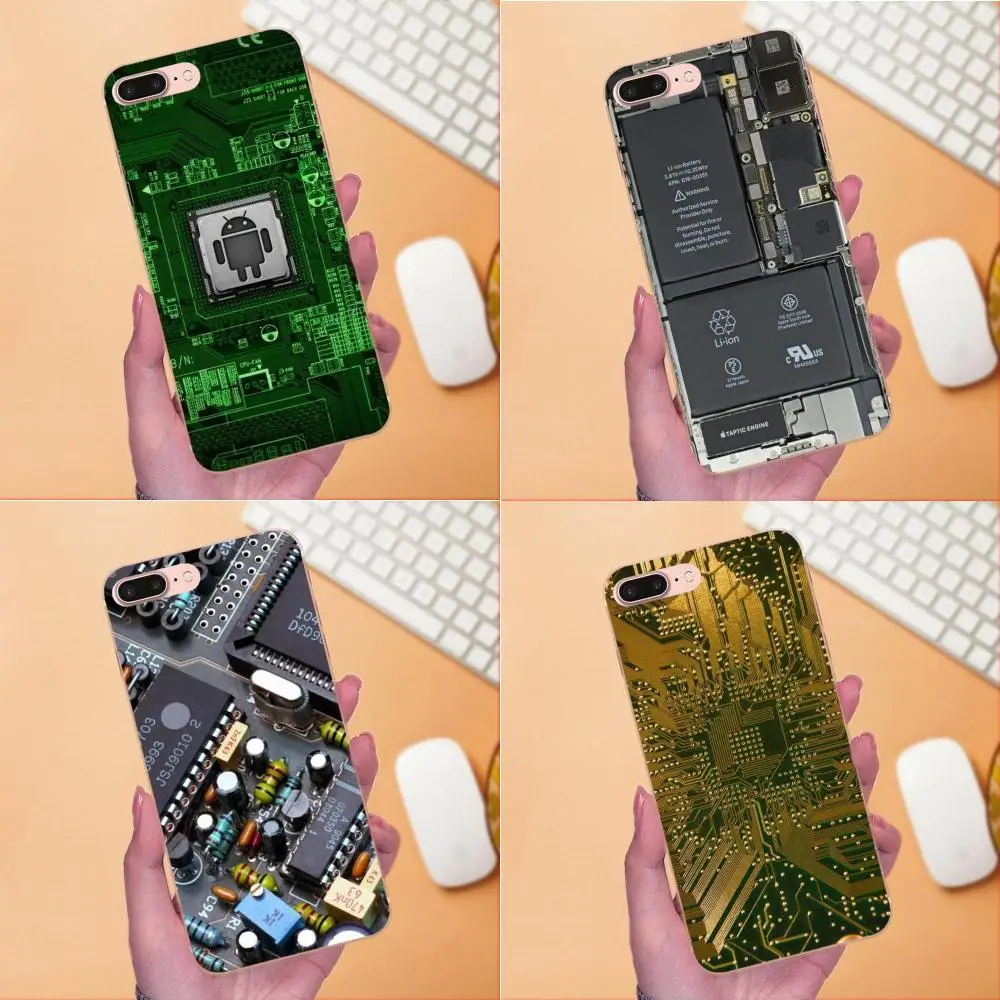 Мягкий ТПУ Модный чехол для телефона печатная плата Huawei P8 P9 P10 P20 P30 Mate 7 8 9 10 20 Lite Plus