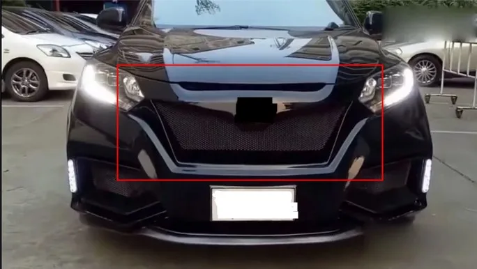 Черная передняя решетка гриля капота из углеродного волокна для Honda HRV/Vezel 1