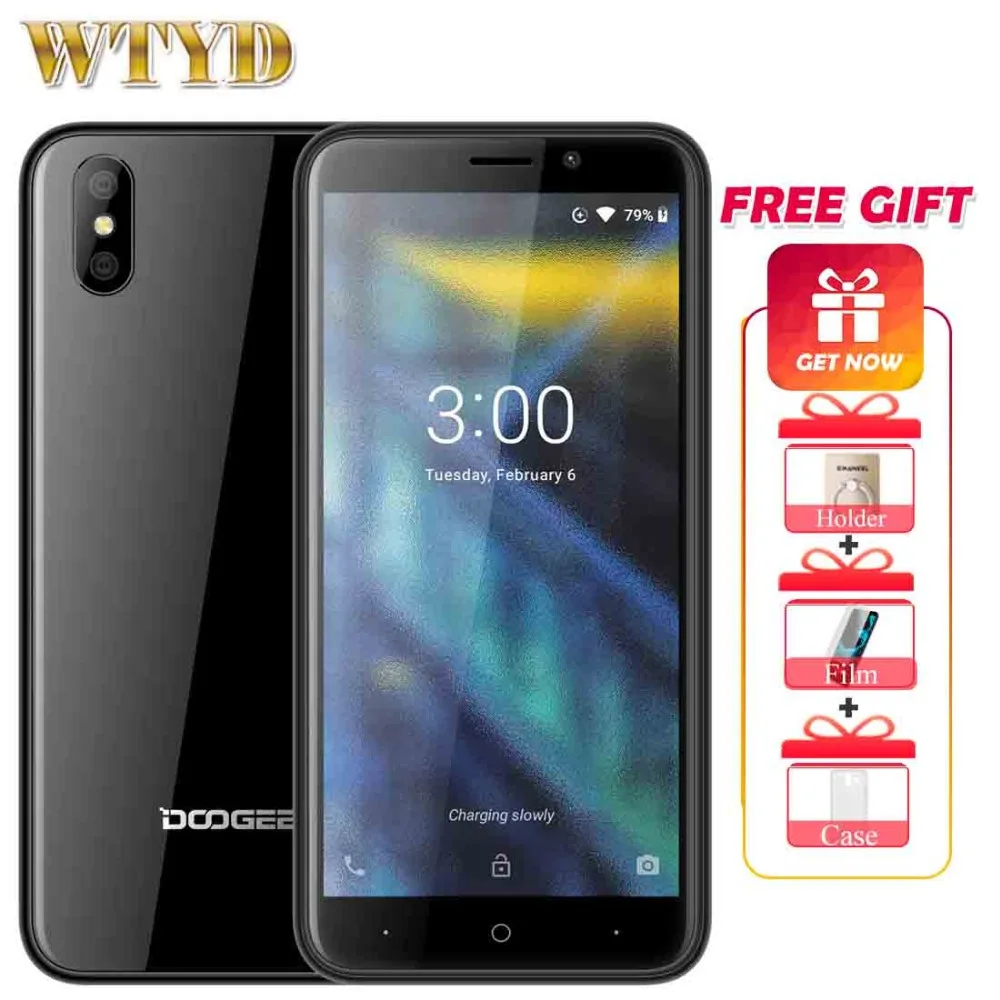 DOOGEE X50 5.0 дюймовый смартфон Android GO с процессором MTK6580 Quad Core 1GB+8GB 5MP Dual Cam 2000mAh GPS 3G по низкой цене.