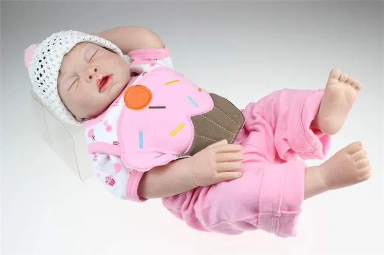 

Настоящие спящие полностью силиконовые куклы для новорожденных девочек 50 см NPK, брендовые куклы для детей, подарок на день рождения, bebe-reborn
