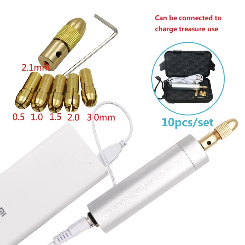 

Meijiabuy 10pcs/Set DC 5V DIY Mini Micro Small Electric Aluminum Hand Drill for Motor PCB