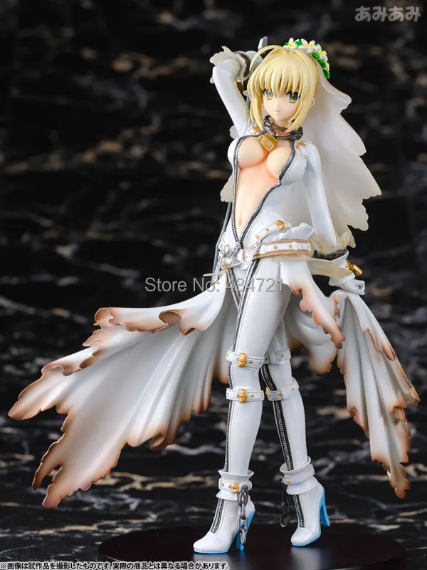 Горячая Аниме игра Fate Extra CCC Saber Altria Pendragon свадебное платье сексуальное 9 &quotПВХ