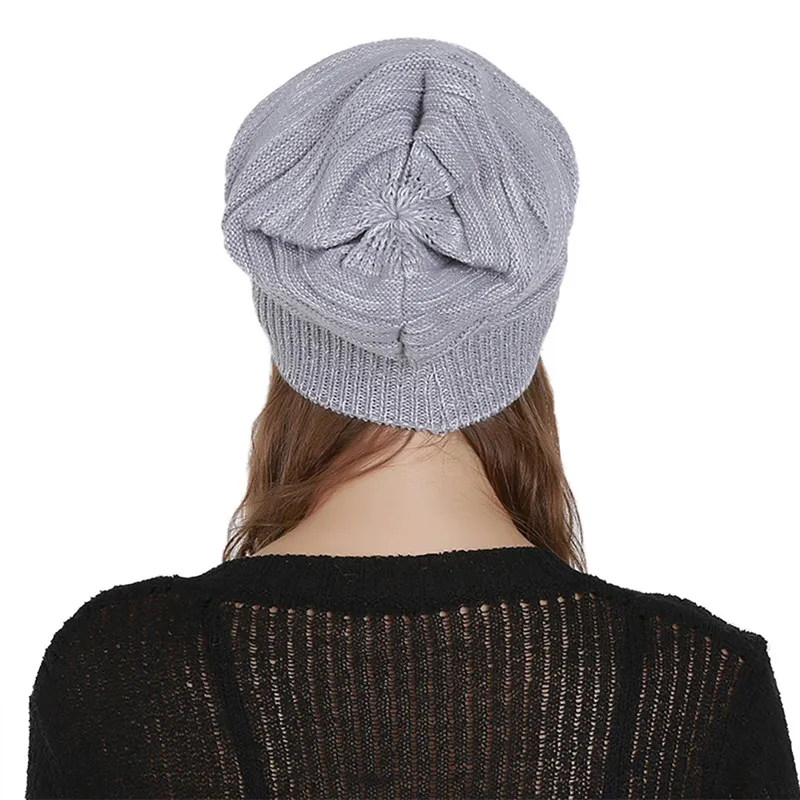 Модные тонкие складчатые разноцветные шапки для женщин и мужчин зимние осенние