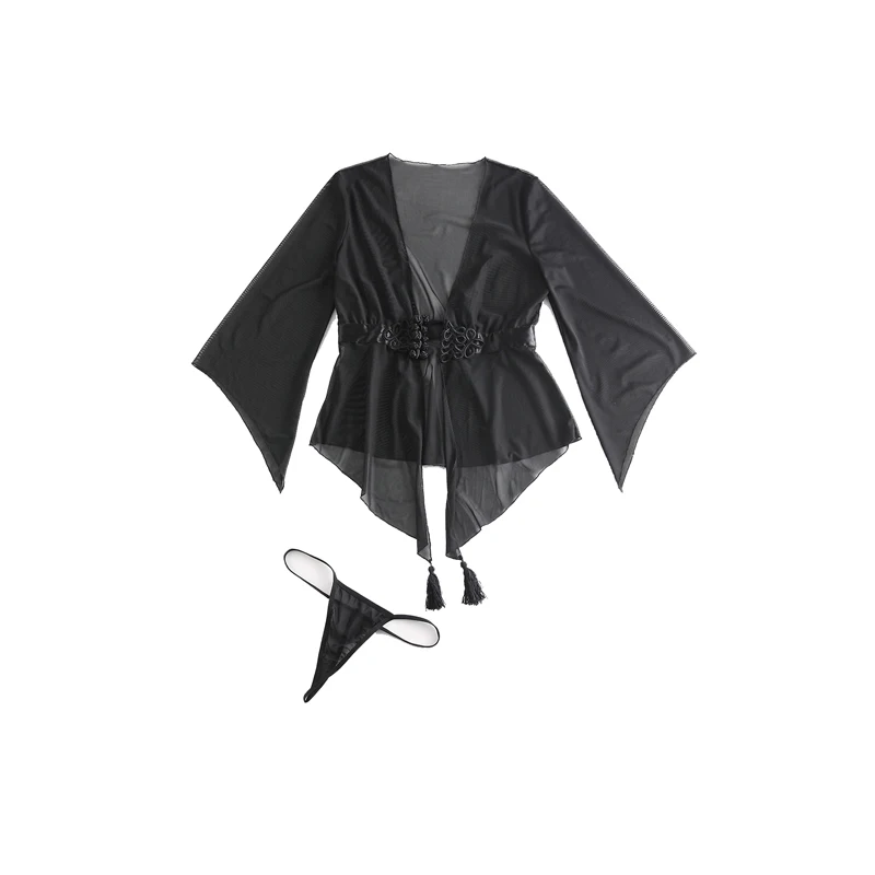 Полный открытый комплект одежда сетчатый бюстгальтер костюм нижнее белье