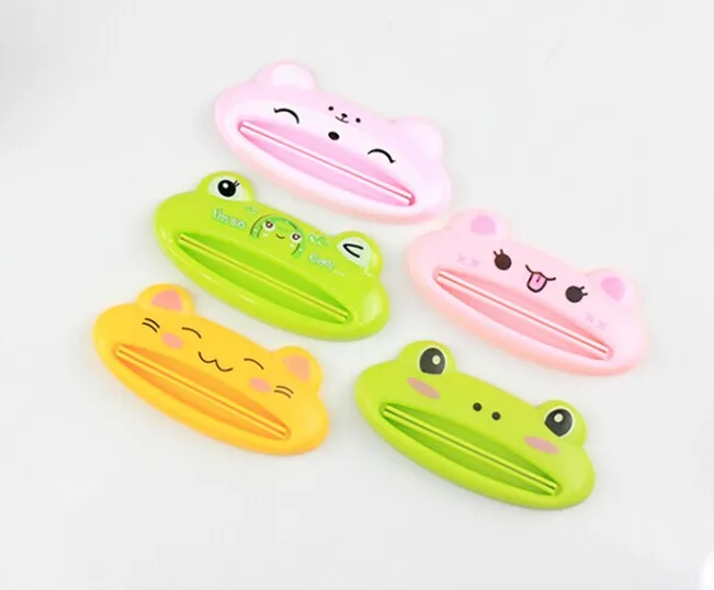 

2pcs/lot Bathroom Dispenser Toothpaste 1pc/lot Lovely Animal Tube Squeezer Easy Squeeze Paste Dispenser Roll Holder OK 0093