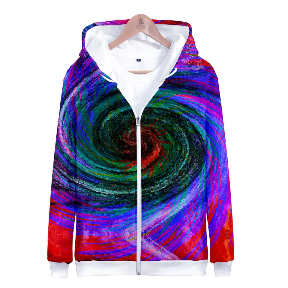 Красочная психоделическая Толстовка Tie Dye с 3D принтом Женская толстовка