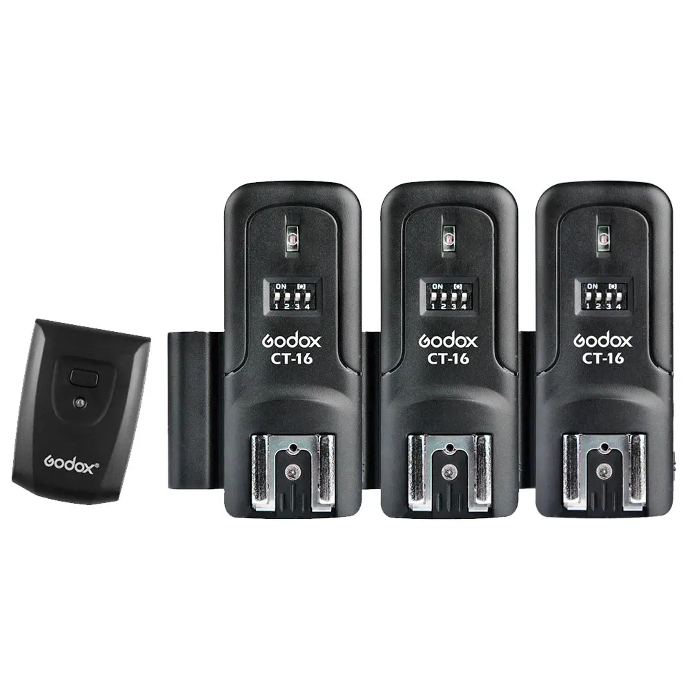1xT add 3x R Godox CT-16 16 каналов беспроводной Радио вспышка триггер передатчик+ 2x приемник набор для Canon Nikon Pentax Studio Speedlite Flash - Цвет: 1xT add 3x R